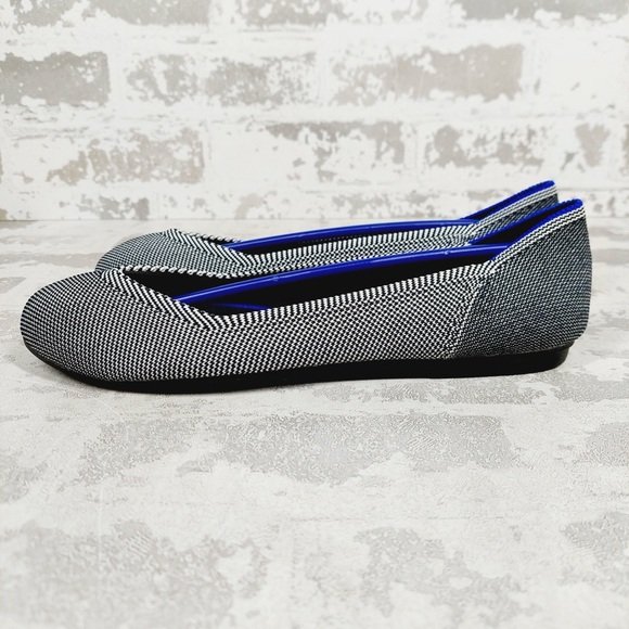 NEW Rothy’s Grey Birdseye Textured Knit Ballet Slip On Round Toe Flats K139 - Picture 1 of 9